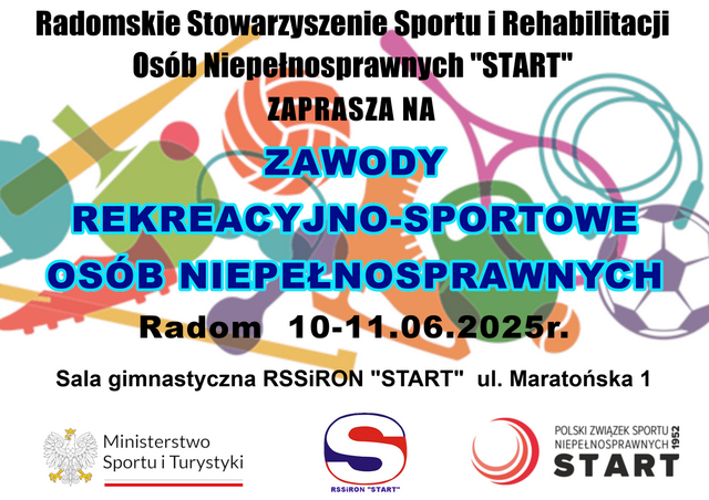 Zapraszamy do udziału w Zawodach Rekreacyjno-Sportowych, Radom 10-11.06.2025